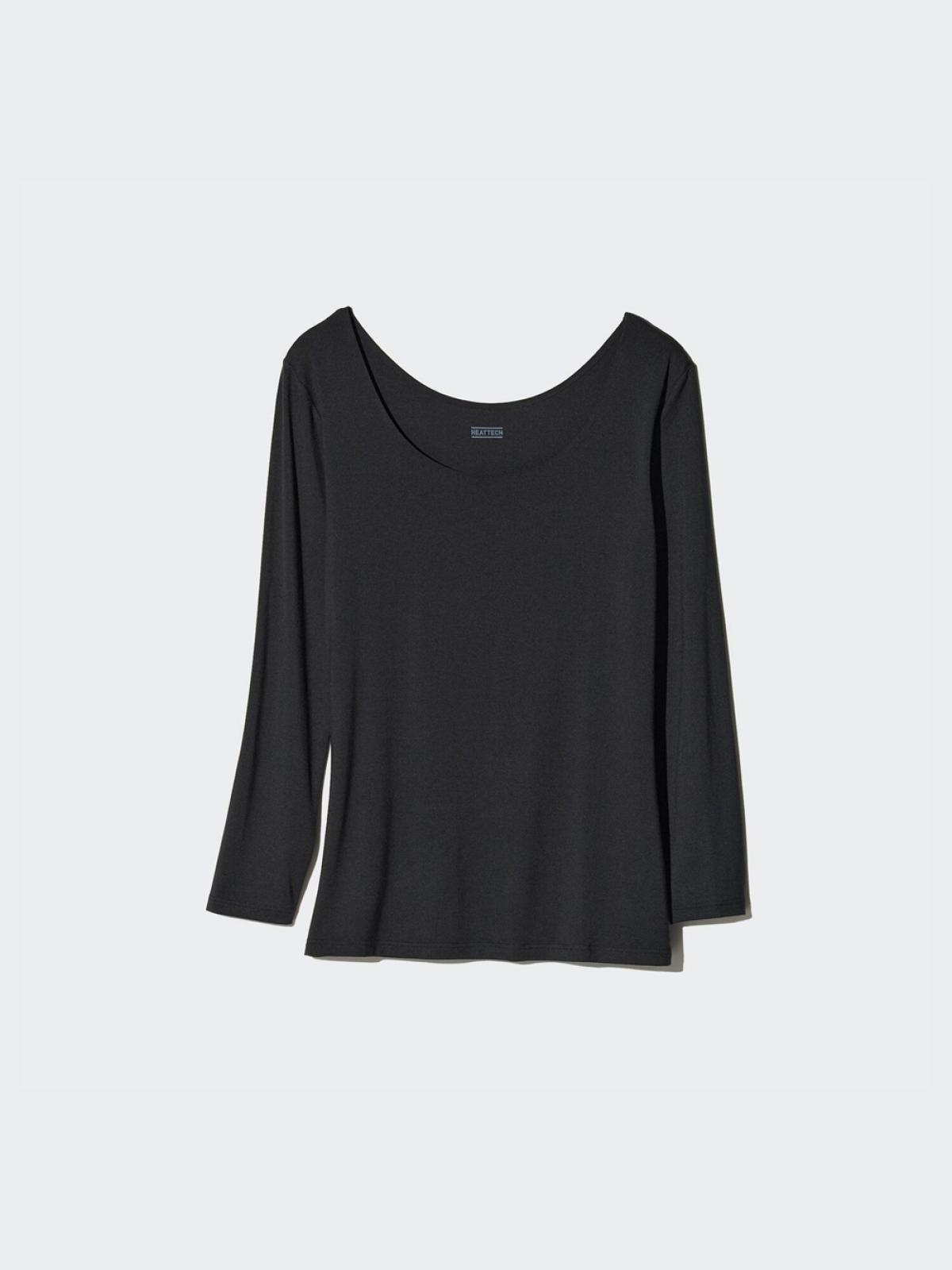 UNIQLO HEATTECH футболка с U-образным вырезом, рукав 3/4