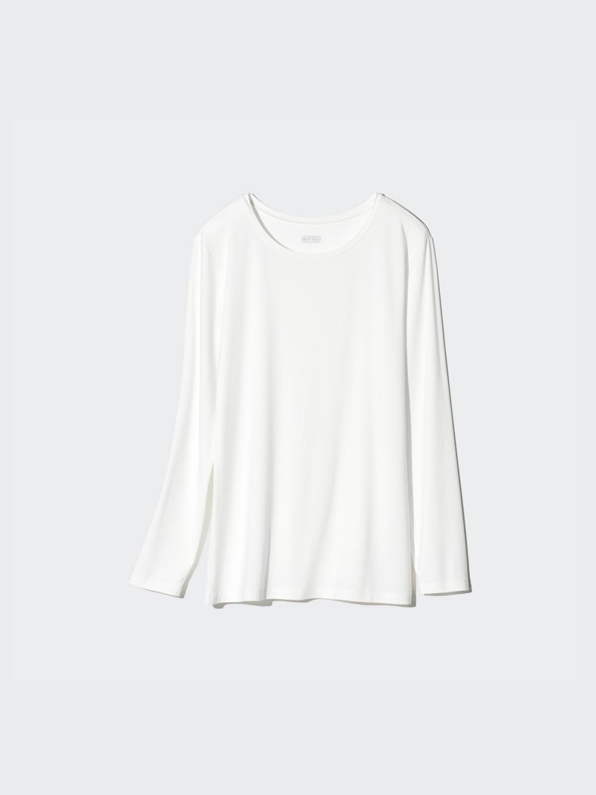 UNIQLO HEATTECH футболка с круглым вырезом, длинный рукав