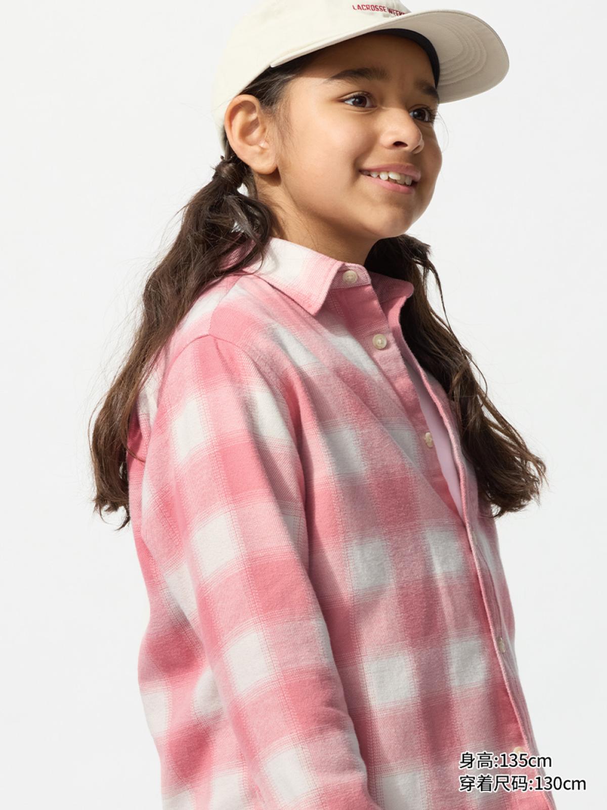 UNIQLO Фланелевая рубашка в клетку с длинным рукавом, лёгкая куртка