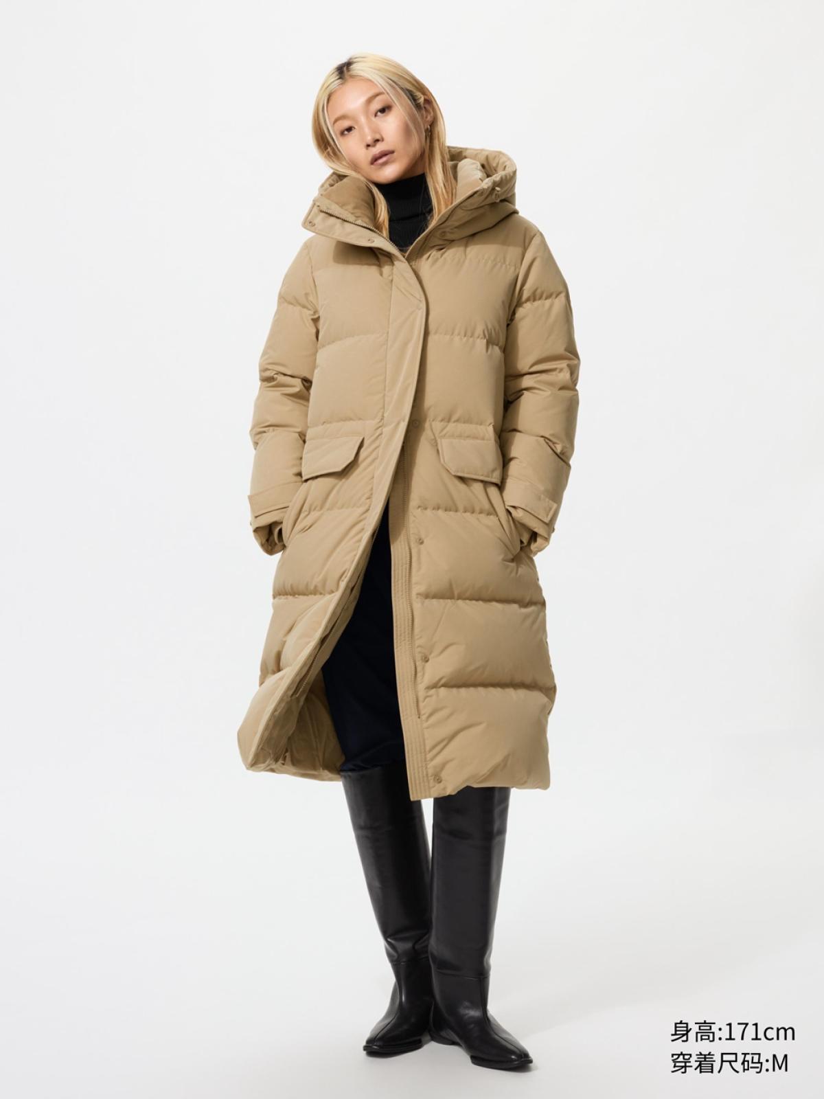 UNIQLO Пуховик-пальто тёплый удлинённый