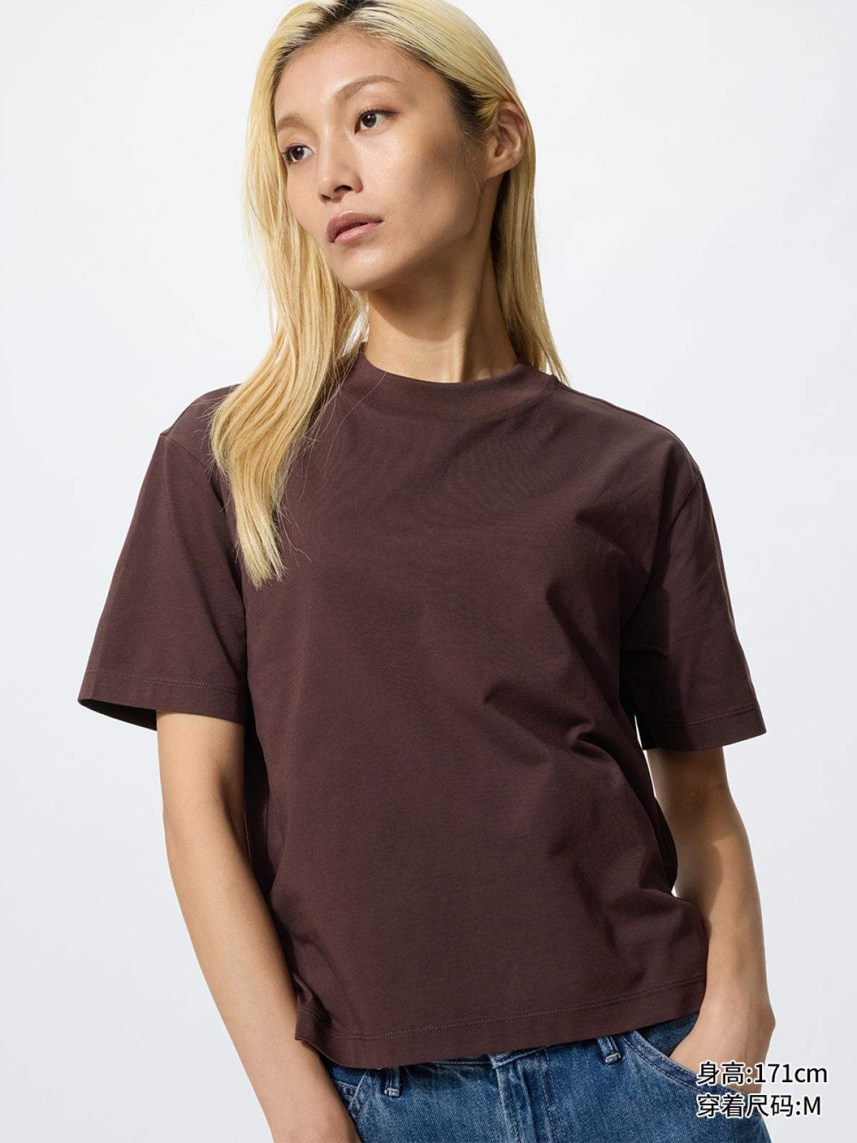 UNIQLO AIRism хлопковая футболка, короткий рукав