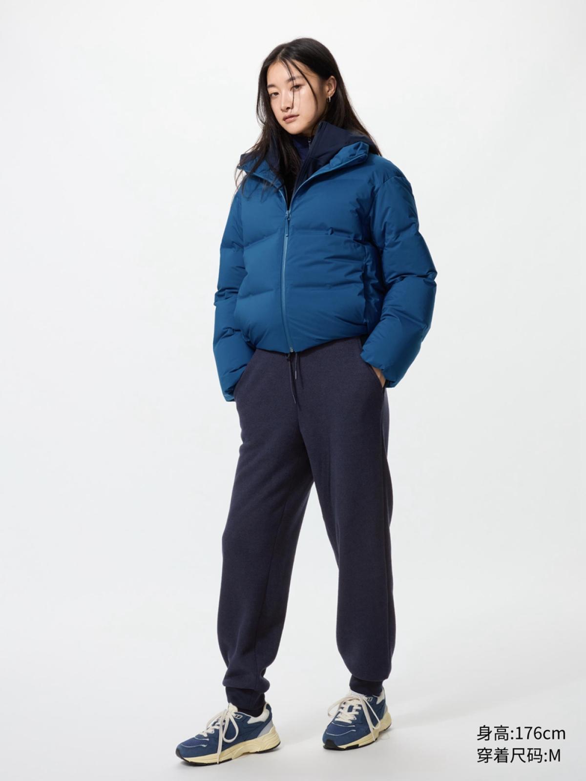 UNIQLO Брюки свободного кроя, утеплённые, удлинённые 70–73 см