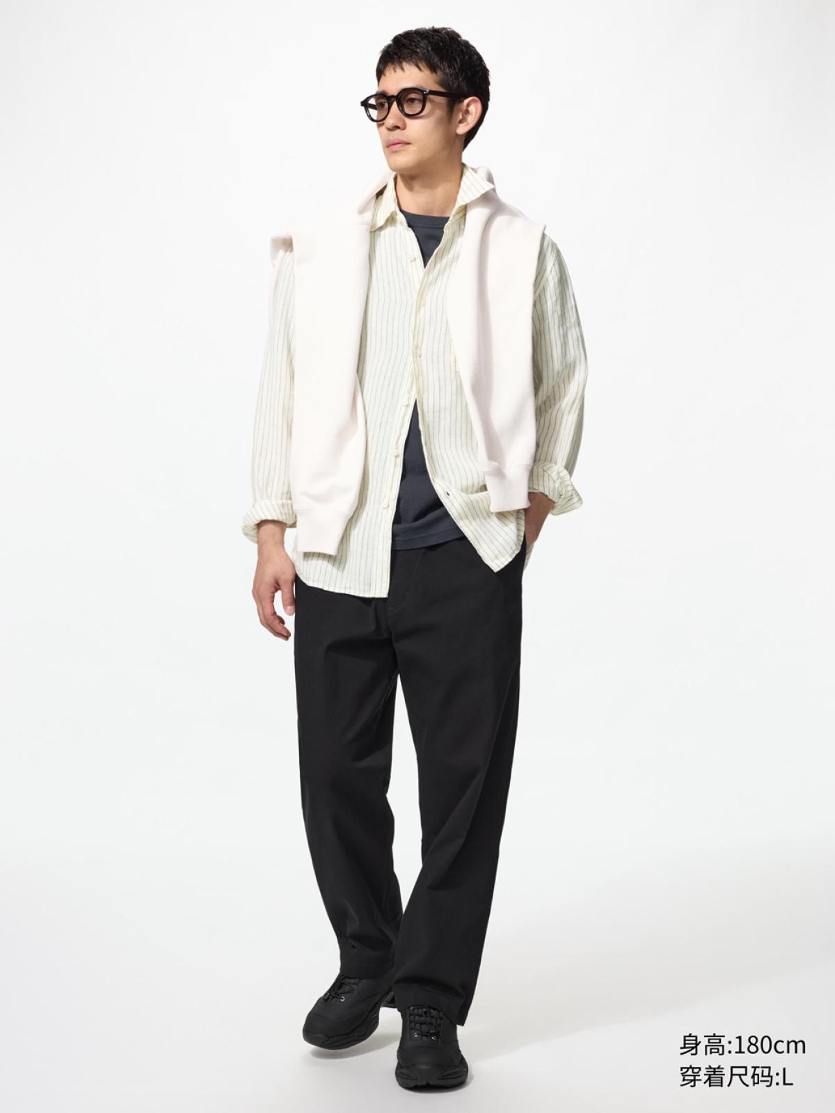 UNIQLO Хлопковые укороченные брюки, стрейч