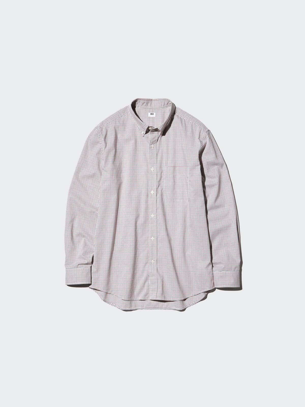 UNIQLO 优质长绒棉格子衬衫/长袖
