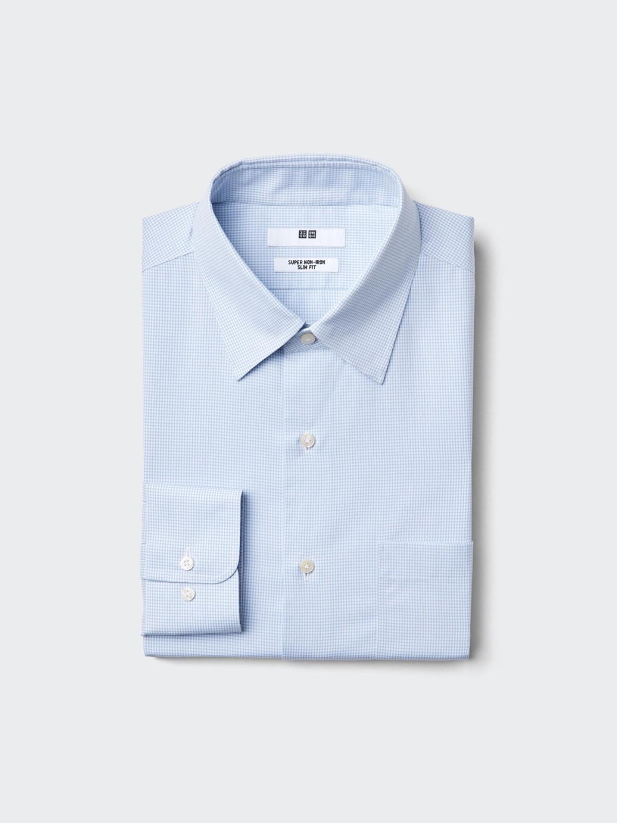 UNIQLO Торкөзді, қынамалы, мыжылмайтын ұзын жеңді жейде