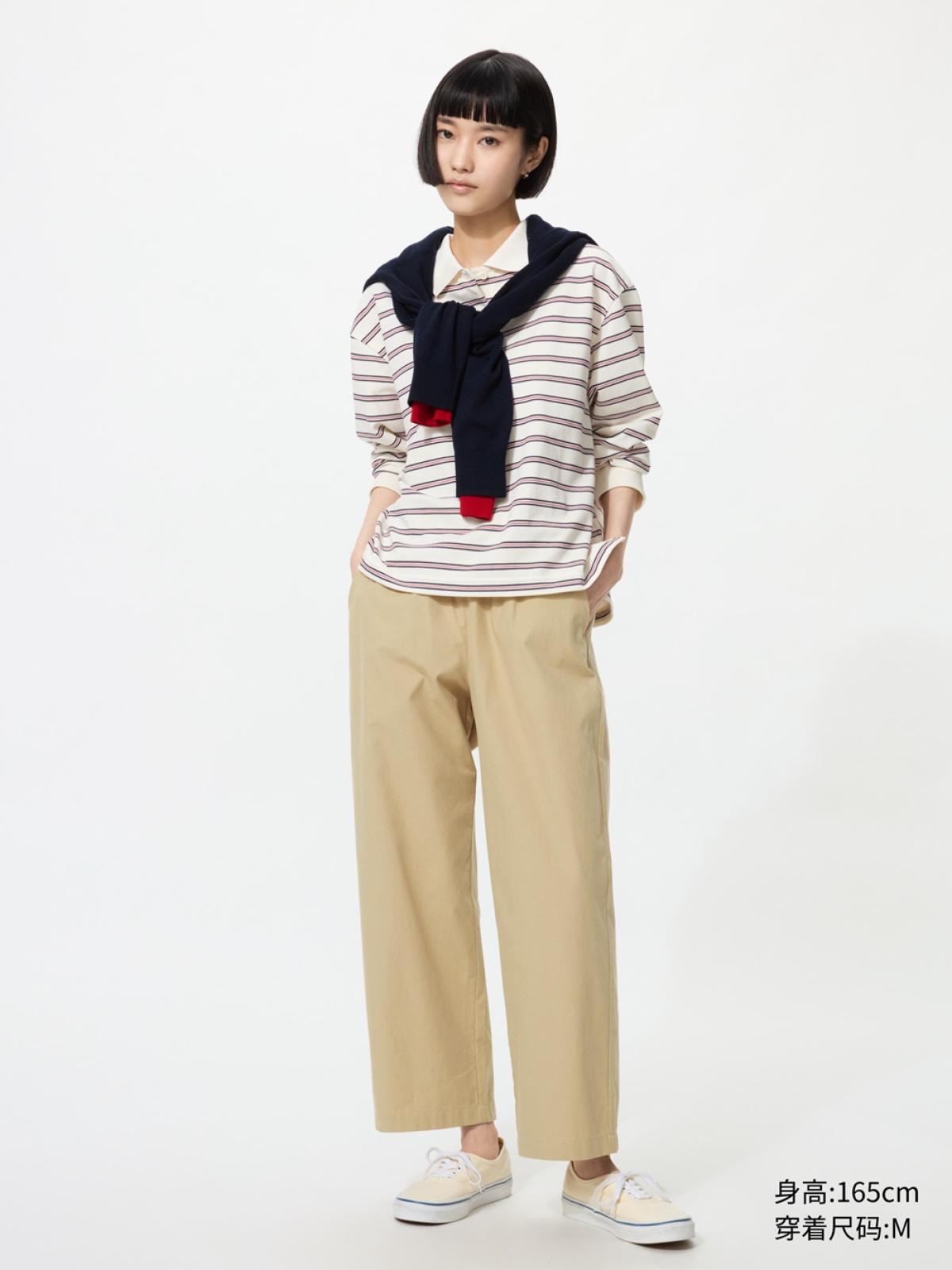 UNIQLO Хлопковые укороченные брюки