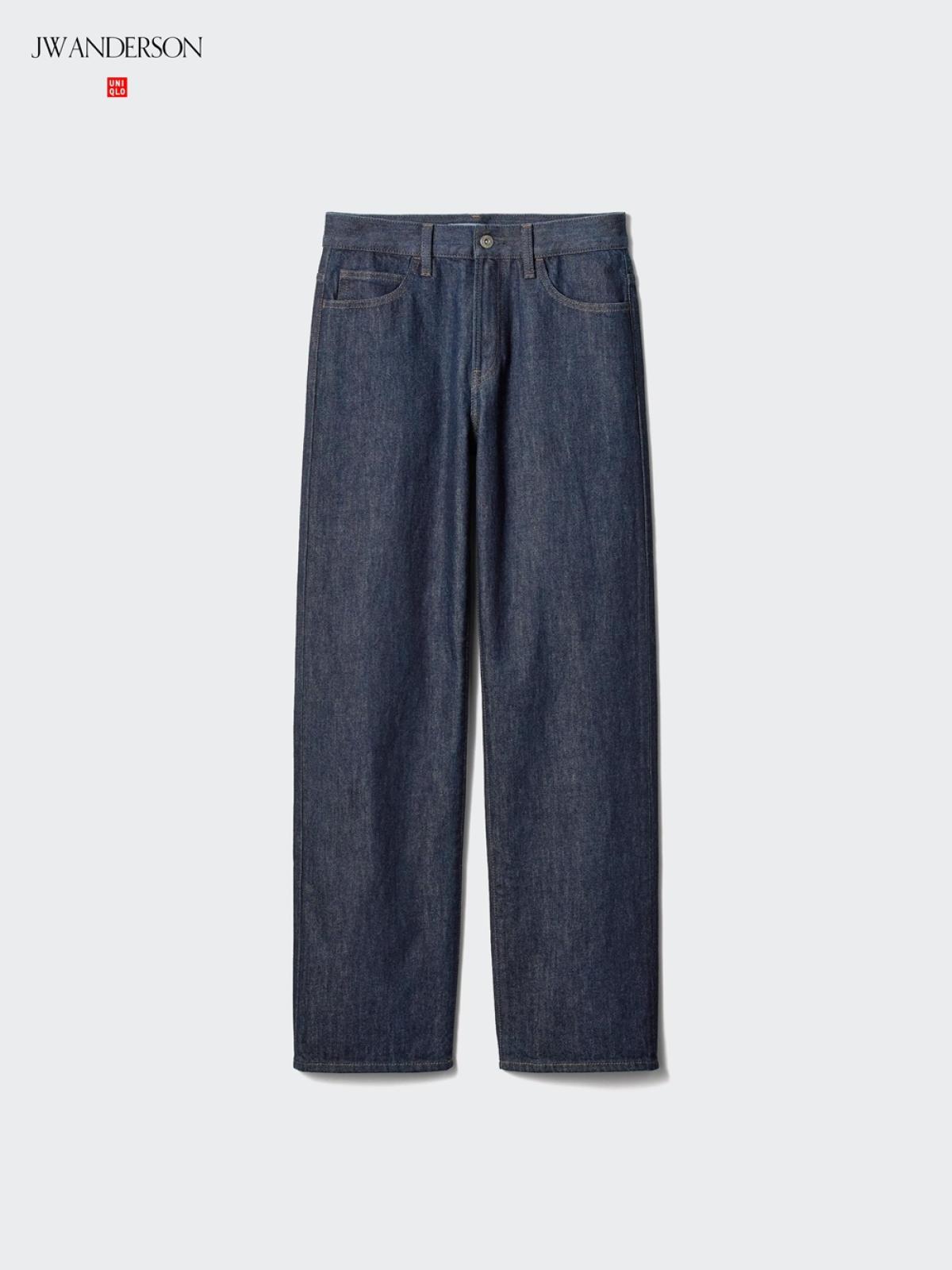 UNIQLO Прямые джинсы с эффектом стирки