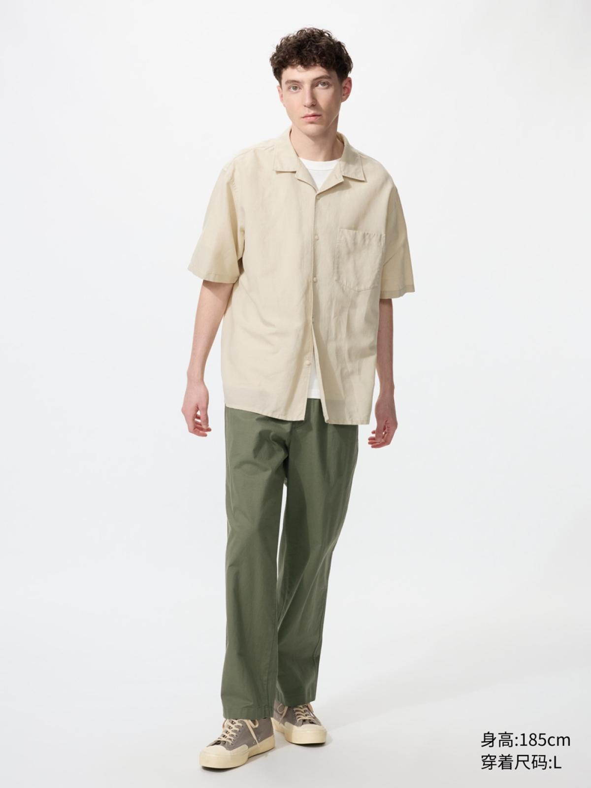 UNIQLO Брюки из льняной смеси, укороченные
