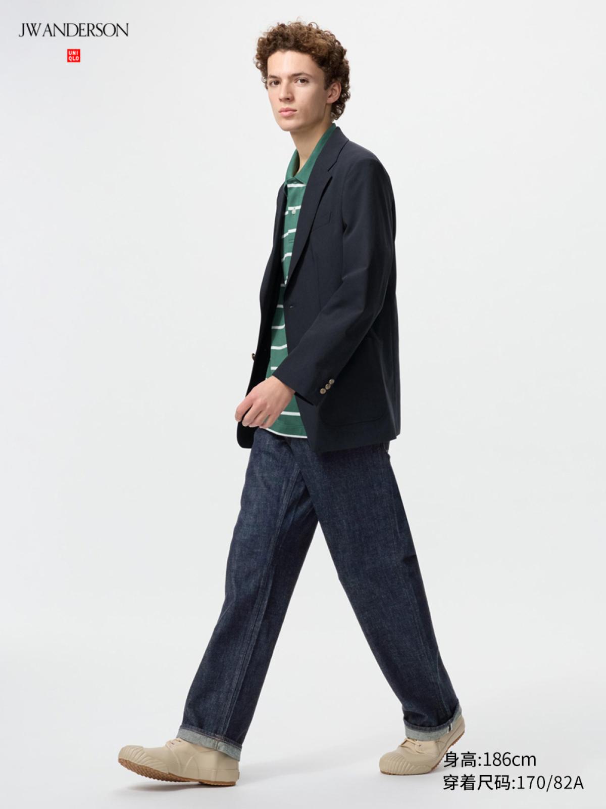 UNIQLO Прямые джинсы с эффектом стирки