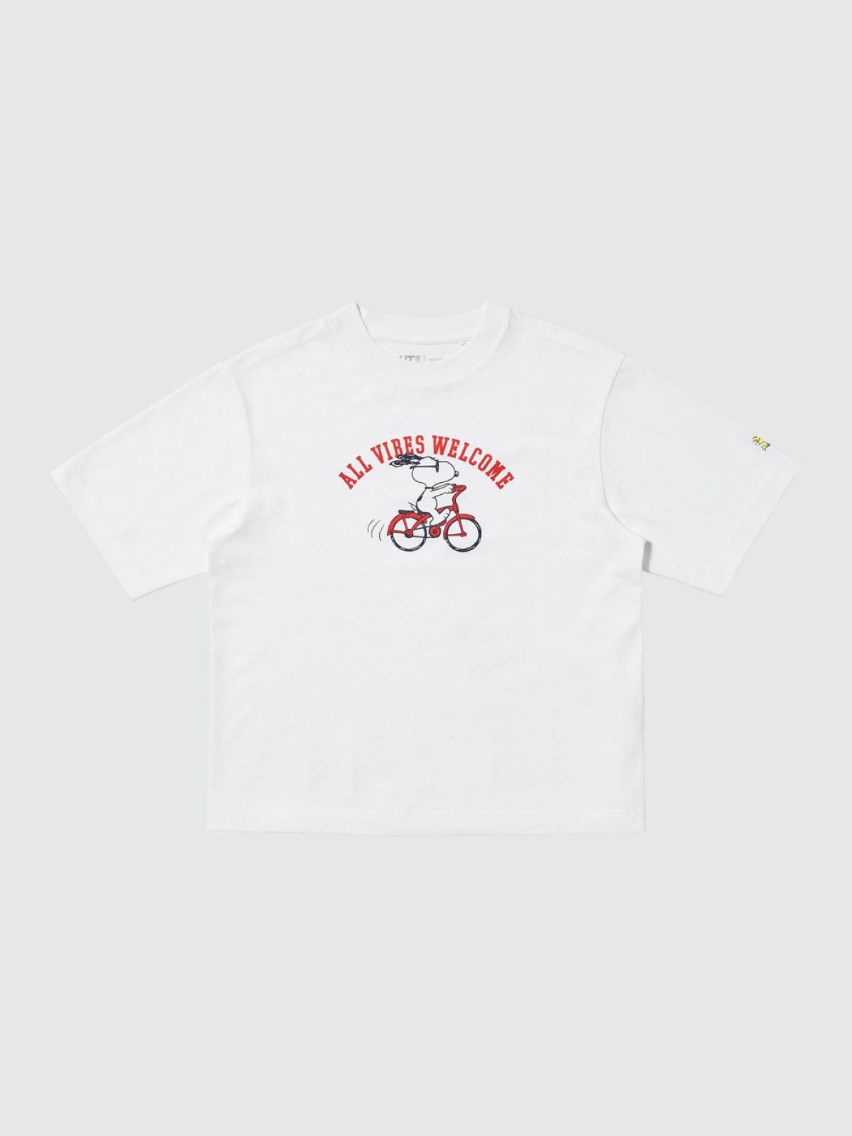UNIQLO Футболка UT PEANUTS свободного кроя с принтом