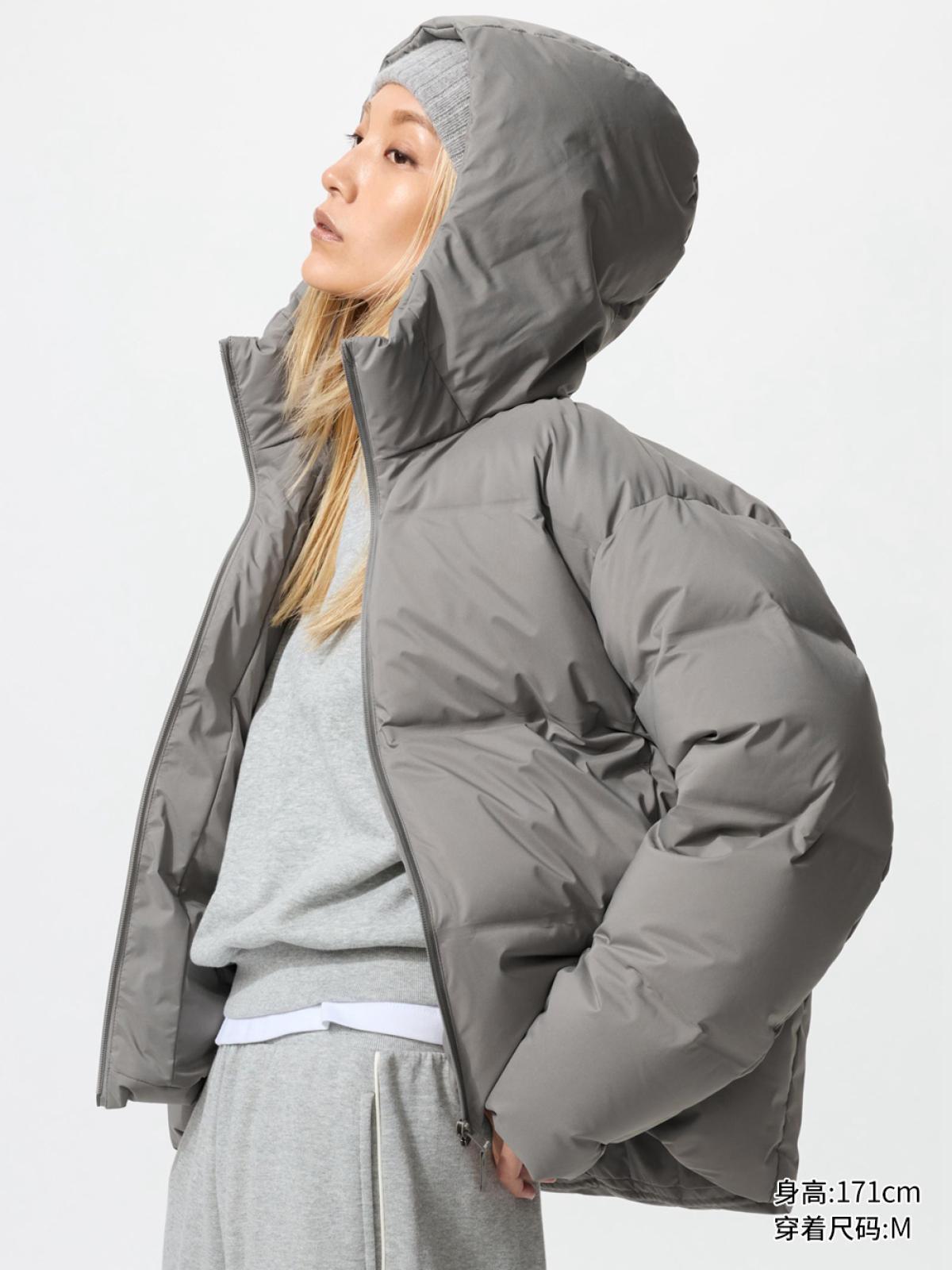 UNIQLO Бесшовный пуховик с капюшоном