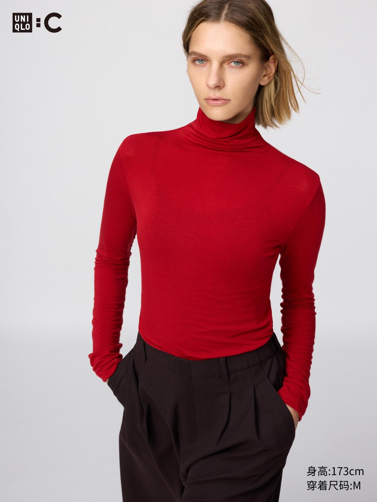 UNIQLO HEATTECH водолазка, длинный рукав, 9% кашемира