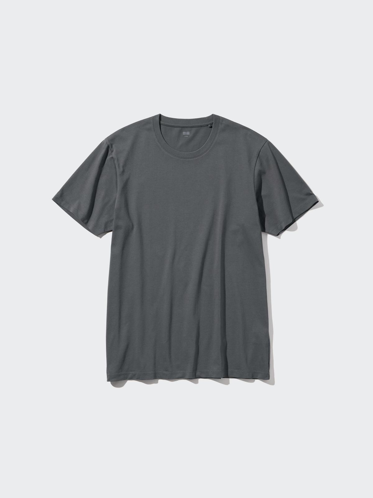 UNIQLO Футболка с круглым вырезом из длинноволокнистого хлопка