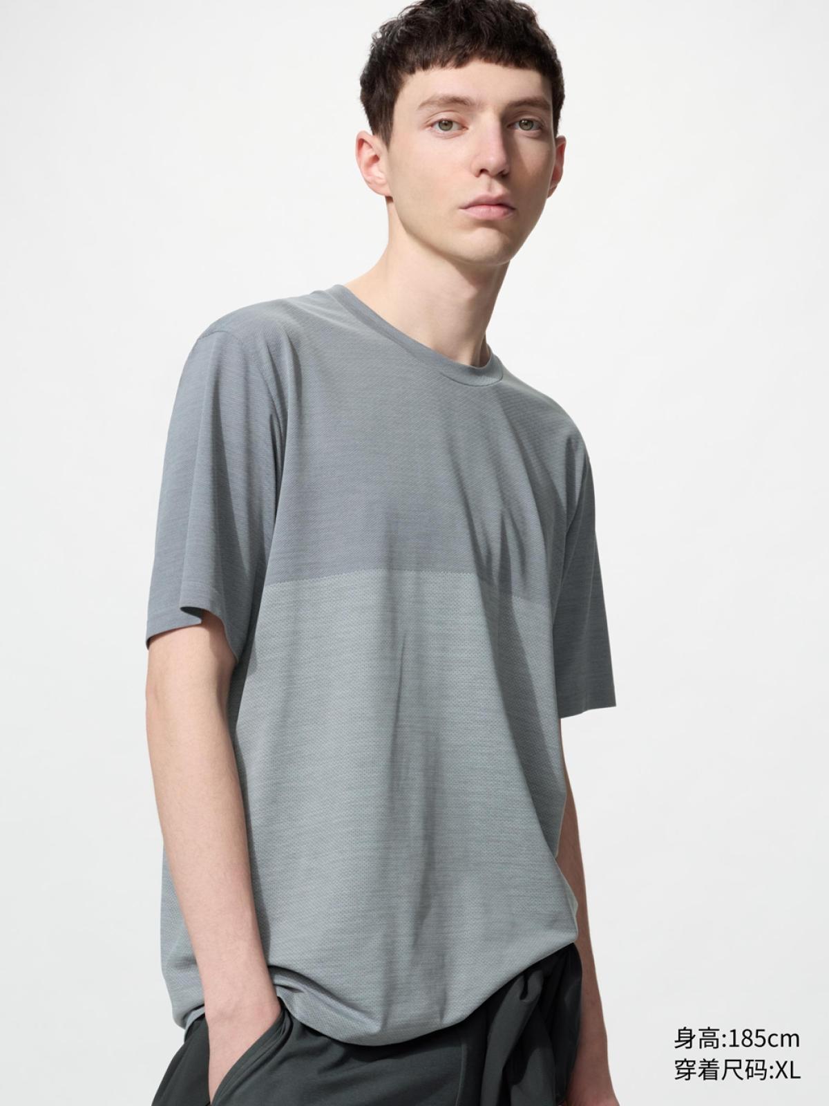 UNIQLO DRY-EX футболка, короткий рукав, контрастная
