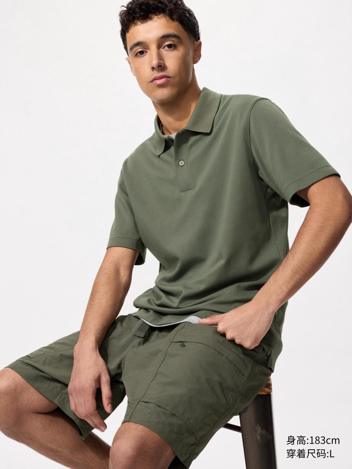 UNIQLO AIRism поло с охлаждающим эффектом, короткий рукав