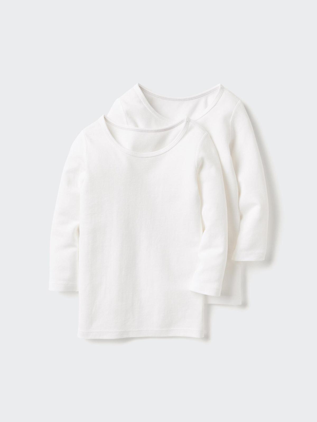 UNIQLO Футболка хлопковая с длинным рукавом, 2 шт