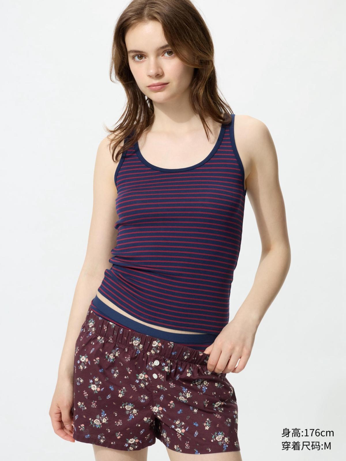 UNIQLO Майка в рубчик, в полоску