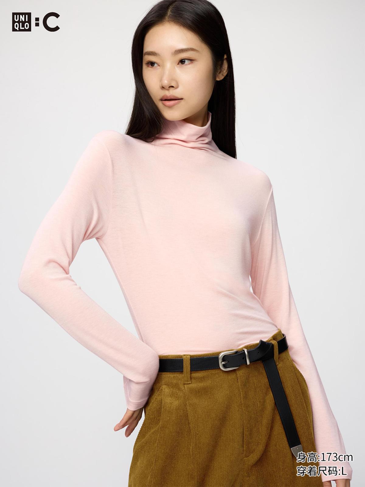 UNIQLO HEATTECH водолазка, длинный рукав, 9% кашемира