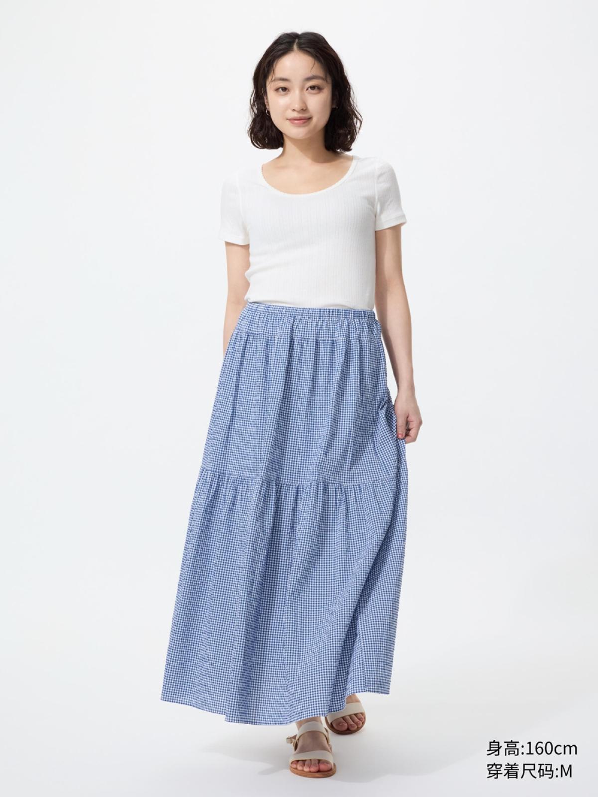 UNIQLO Многослойная длинная юбка