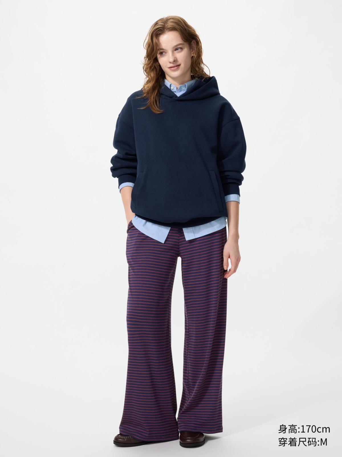 UNIQLO Брюки в рубчик свободного кроя, удлинённые
