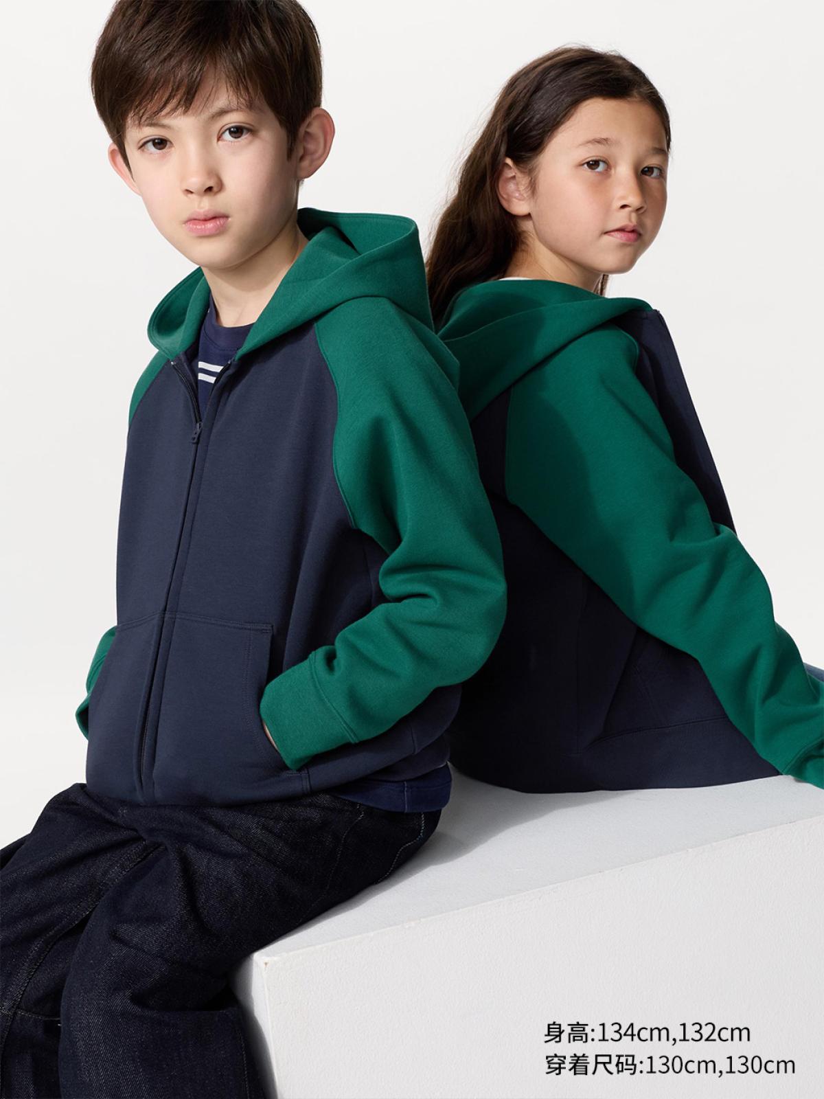 UNIQLO Толстовка на молнии с капюшоном, эластичная быстросохнущая, длинный рукав