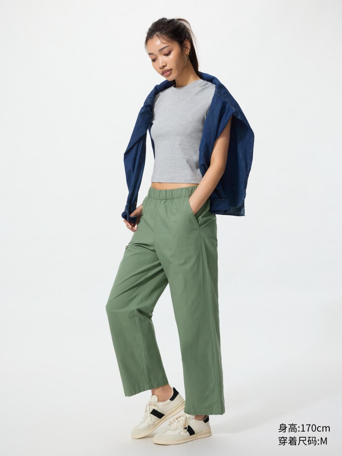 UNIQLO Хлопковые брюки укороченные, удлинённые