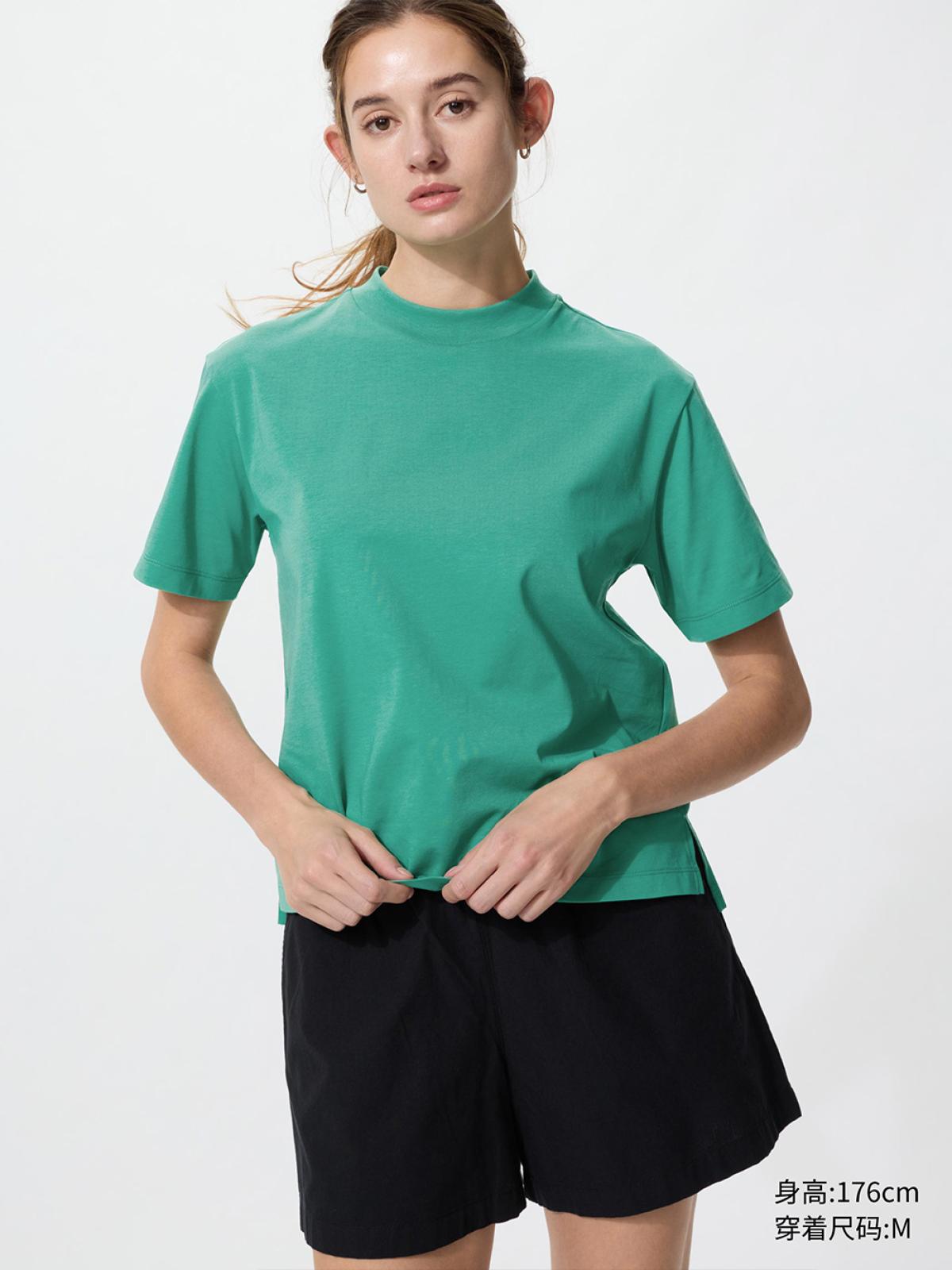 UNIQLO AIRism хлопковая футболка, короткий рукав