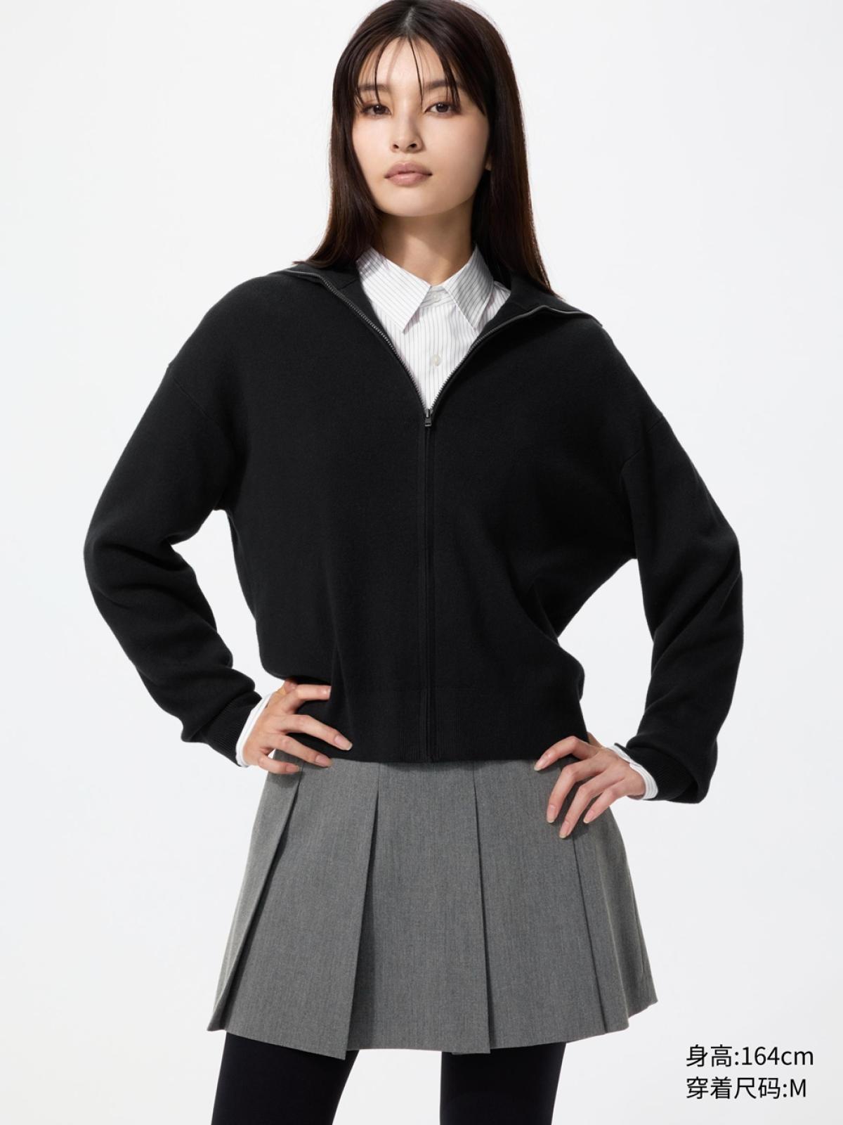 UNIQLO Кардиган трикотажный на молнии из мягкого хлопка