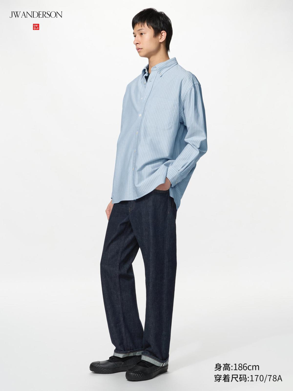 UNIQLO Прямые джинсы с эффектом стирки