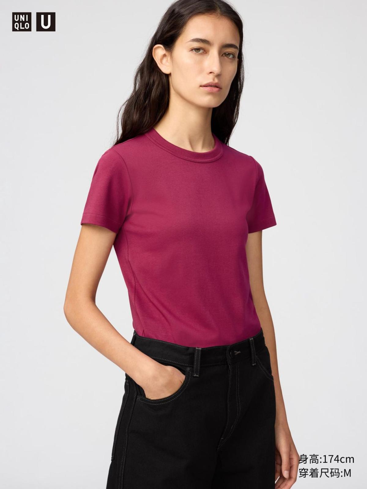 UNIQLO Футболка с круглым вырезом, короткий рукав