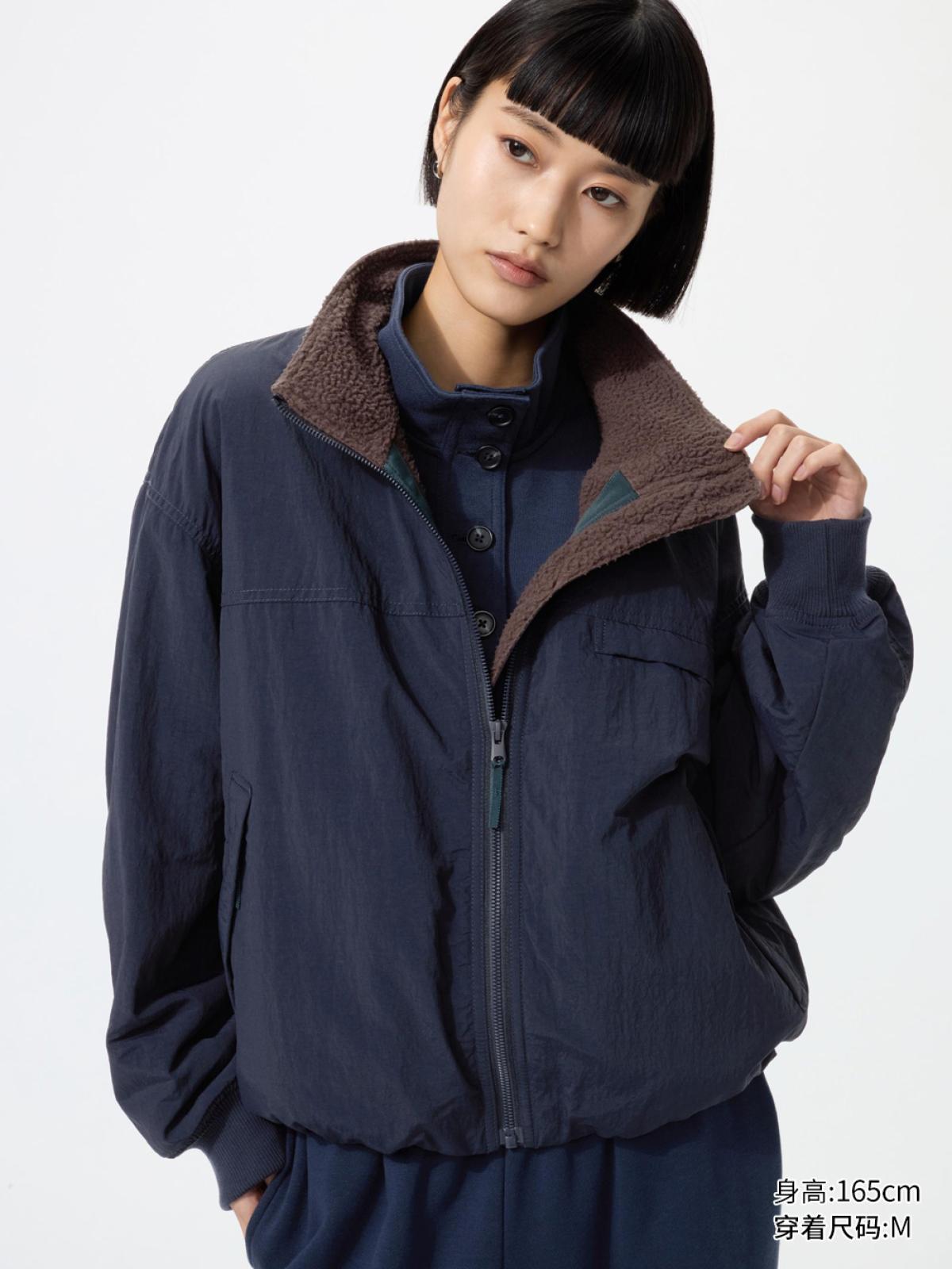 UNIQLO Куртка со стойкой на флисовой подкладке