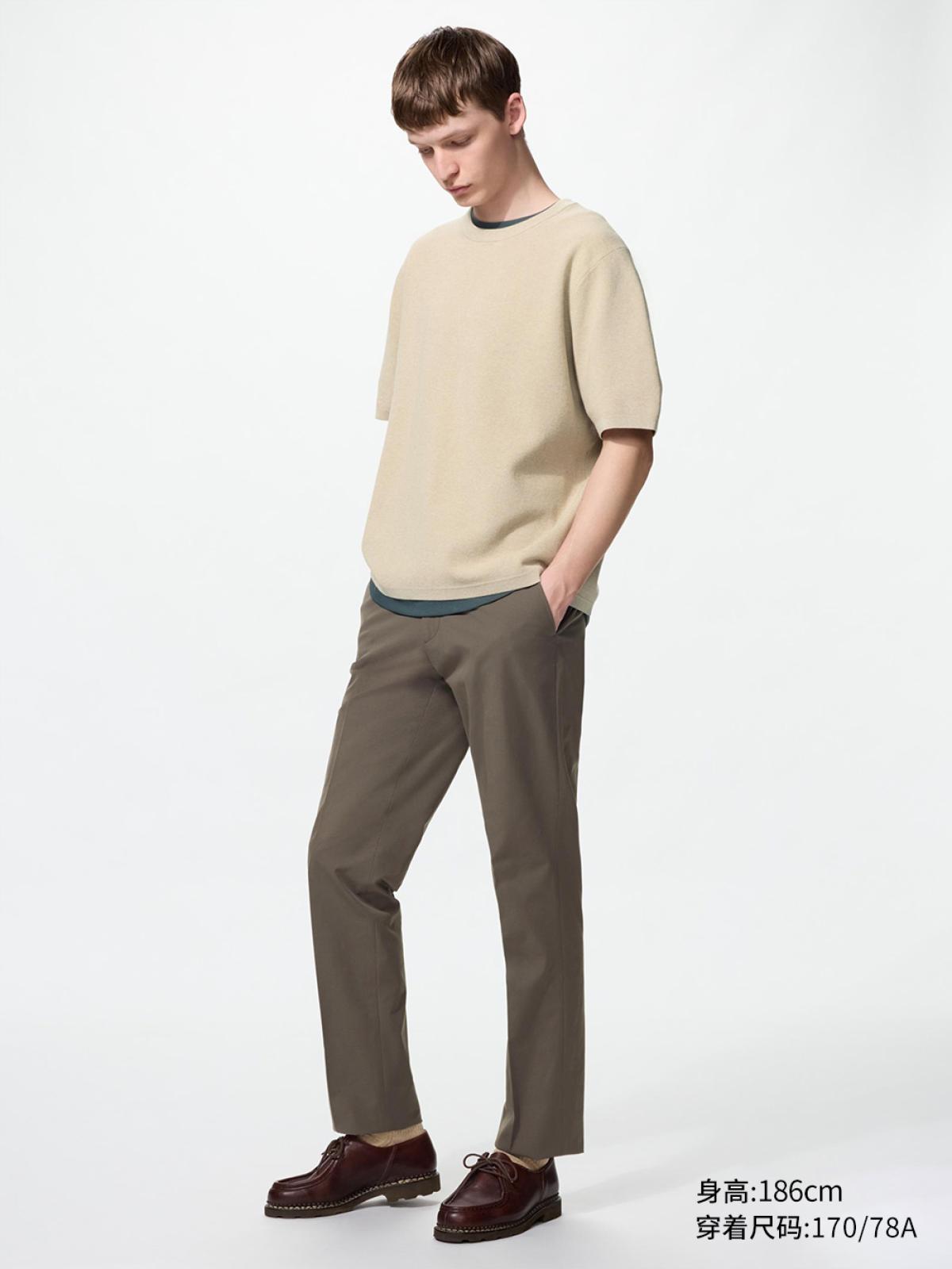 UNIQLO Брюки лёгкие эластичные быстросохнущие в уходе, удлинённые