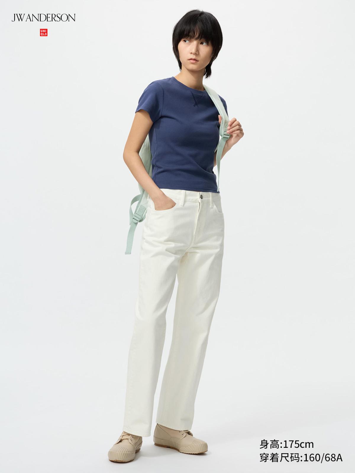 UNIQLO Джинсы прямого кроя с эффектом стирки