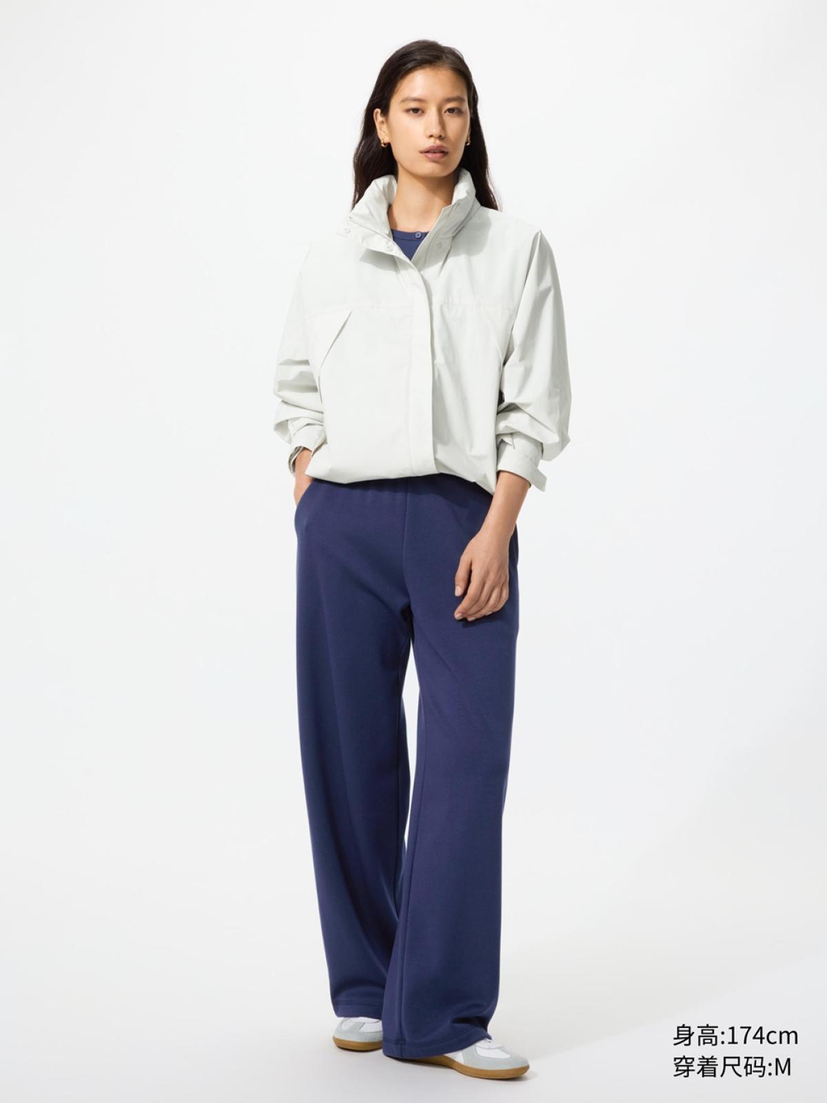 UNIQLO Широкие спортивные брюки из искусственного меха под овчину, удлинённые