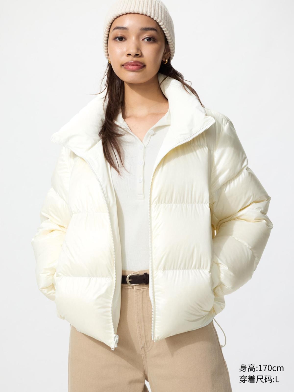 UNIQLO Пуховая куртка укороченная двусторонняя