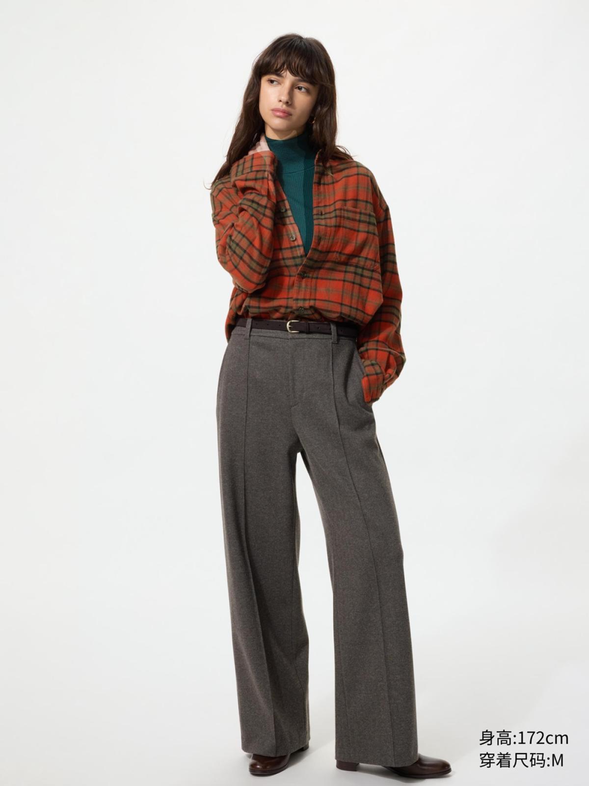UNIQLO Трикотажные широкие брюки на флисовой подкладке