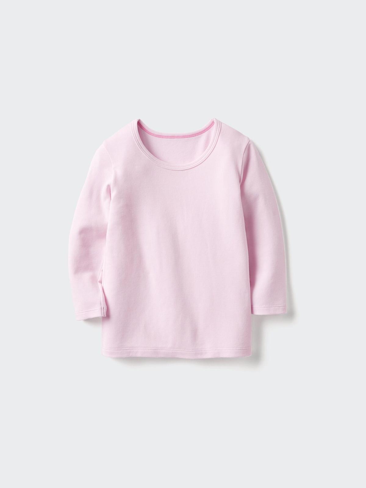 UNIQLO HEATTECH футболка из хлопковой смеси с круглым вырезом, длинный рукав