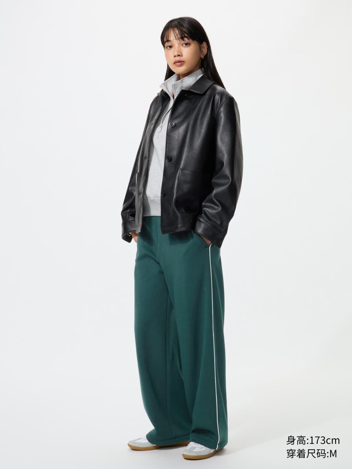 UNIQLO Спортивные широкие брюки с эффектом шерпы, с боковыми вставками