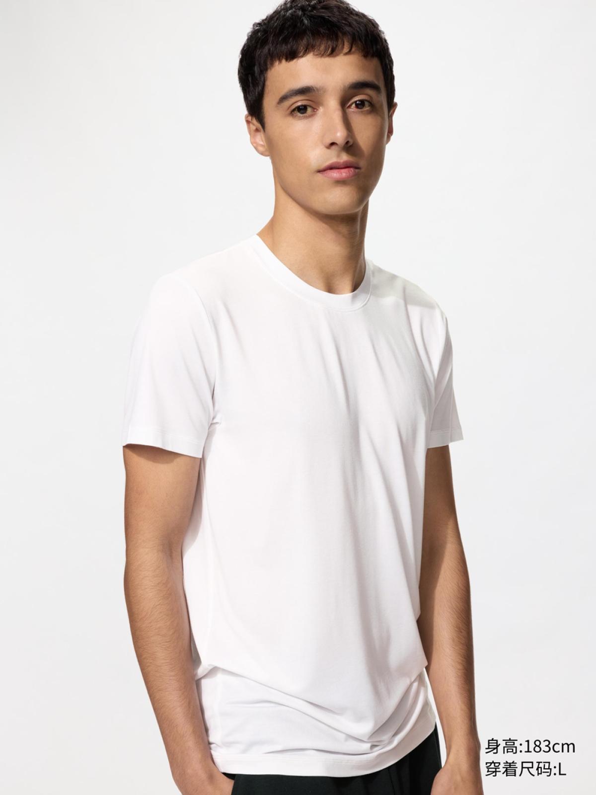 UNIQLO HEATTECH футболка с круглым вырезом, короткий рукав