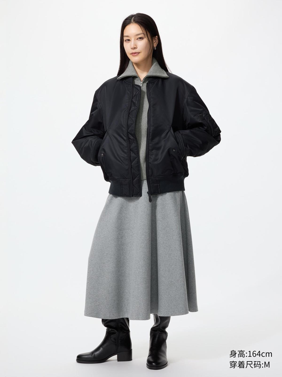 UNIQLO Трикотажная юбка-солнце на флисовой подкладке