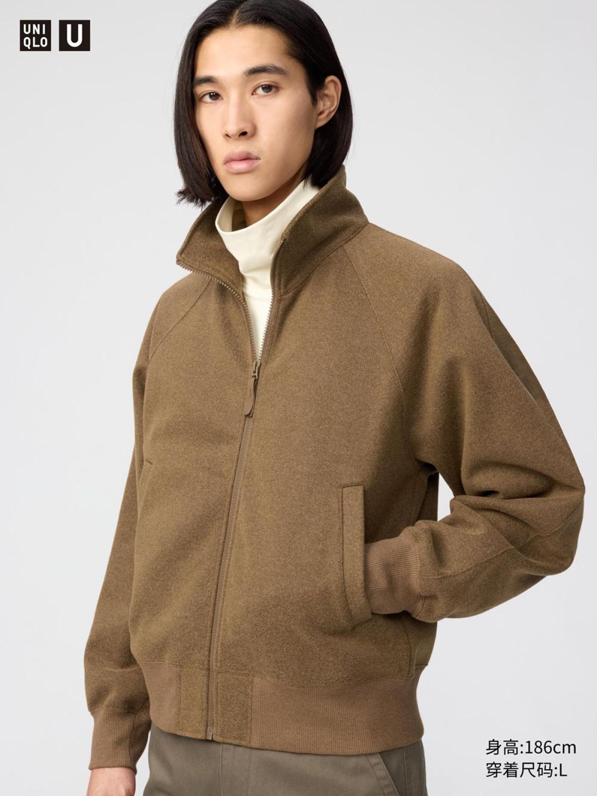UNIQLO Куртка на молнии под замшу