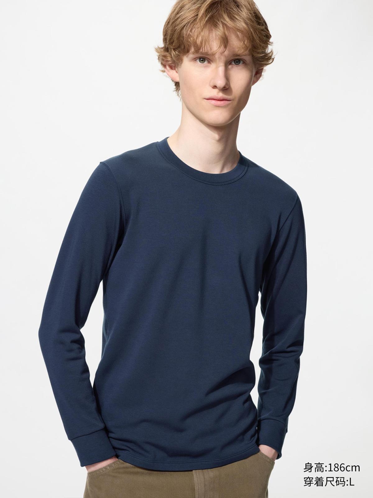 UNIQLO HEATTECH ULTRA WARM футболка с круглым вырезом, длинный рукав