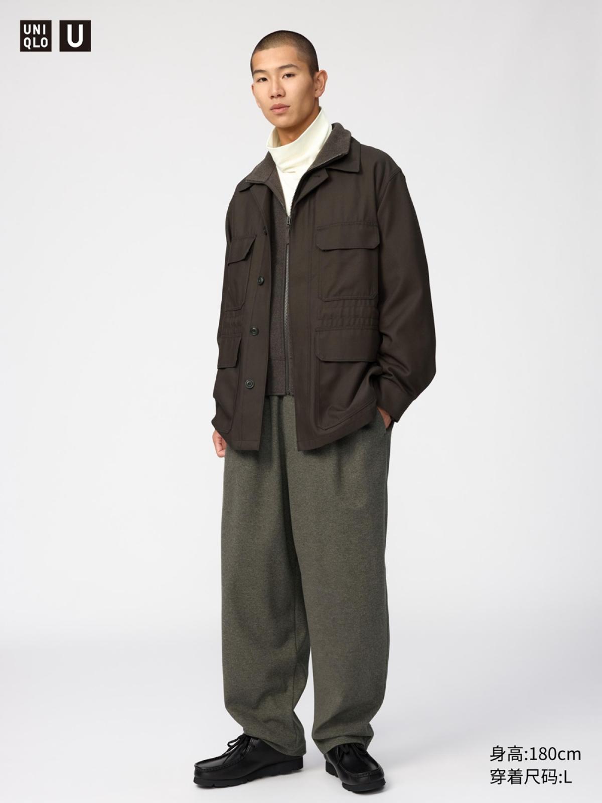 UNIQLO Широкие брюки под замшу