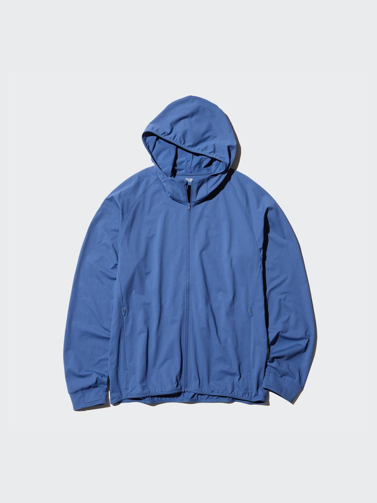 UNIQLO Куртка солнцезащитная DRY-EX на молнии с капюшоном, эластичная быстросохнущая