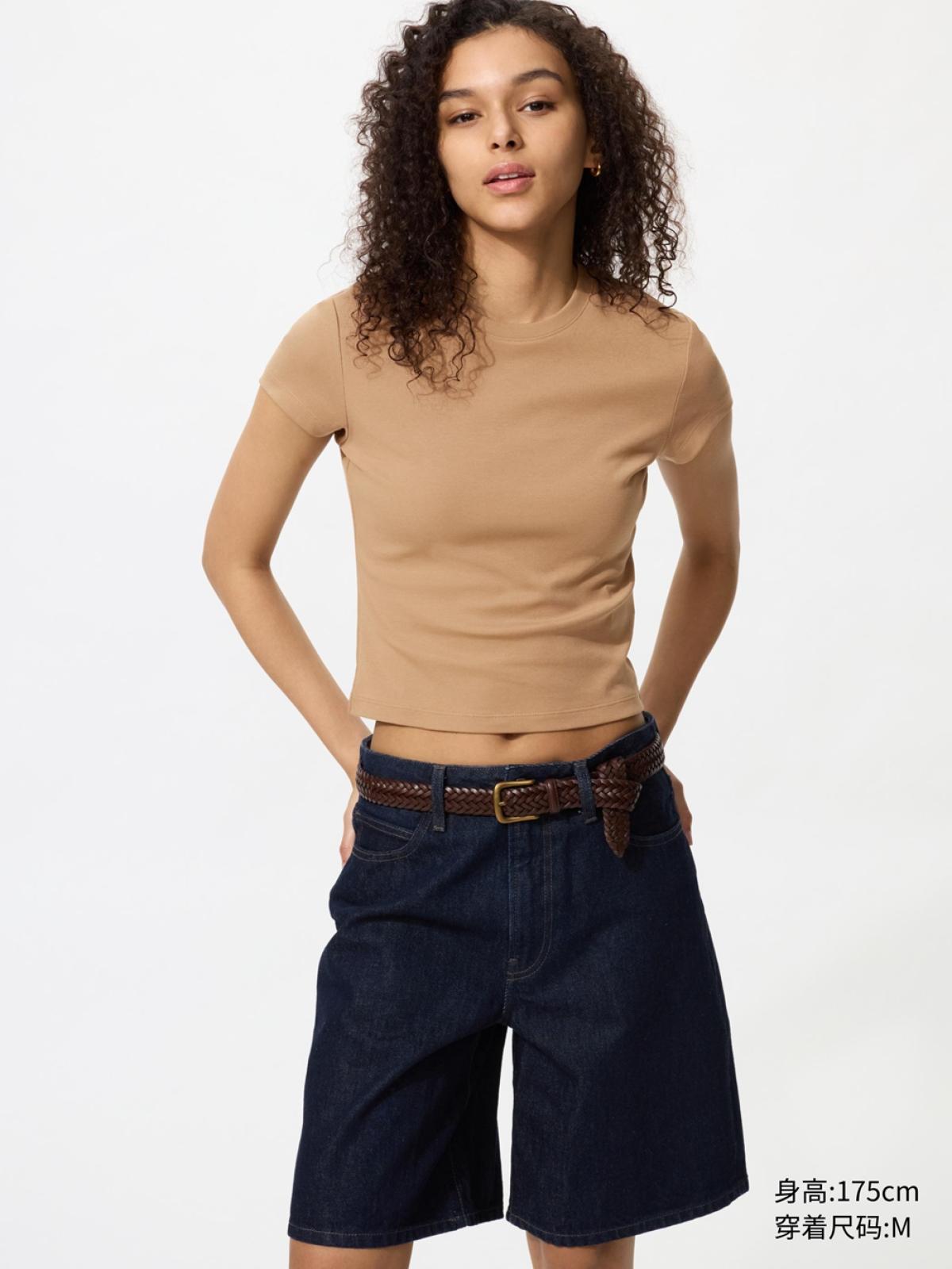 UNIQLO Футболка с круглым вырезом, короткий рукав