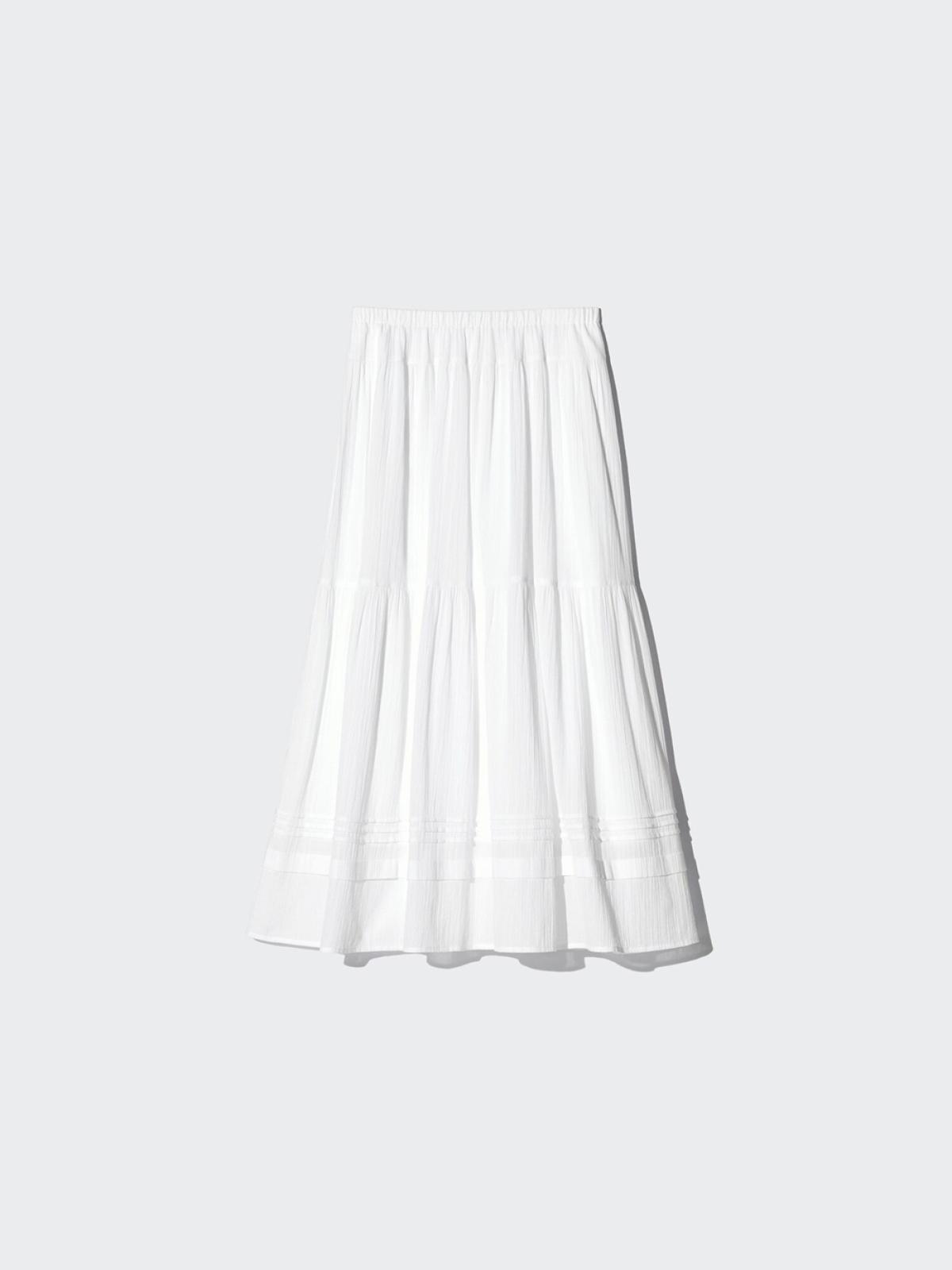 UNIQLO Многоярусная длинная юбка