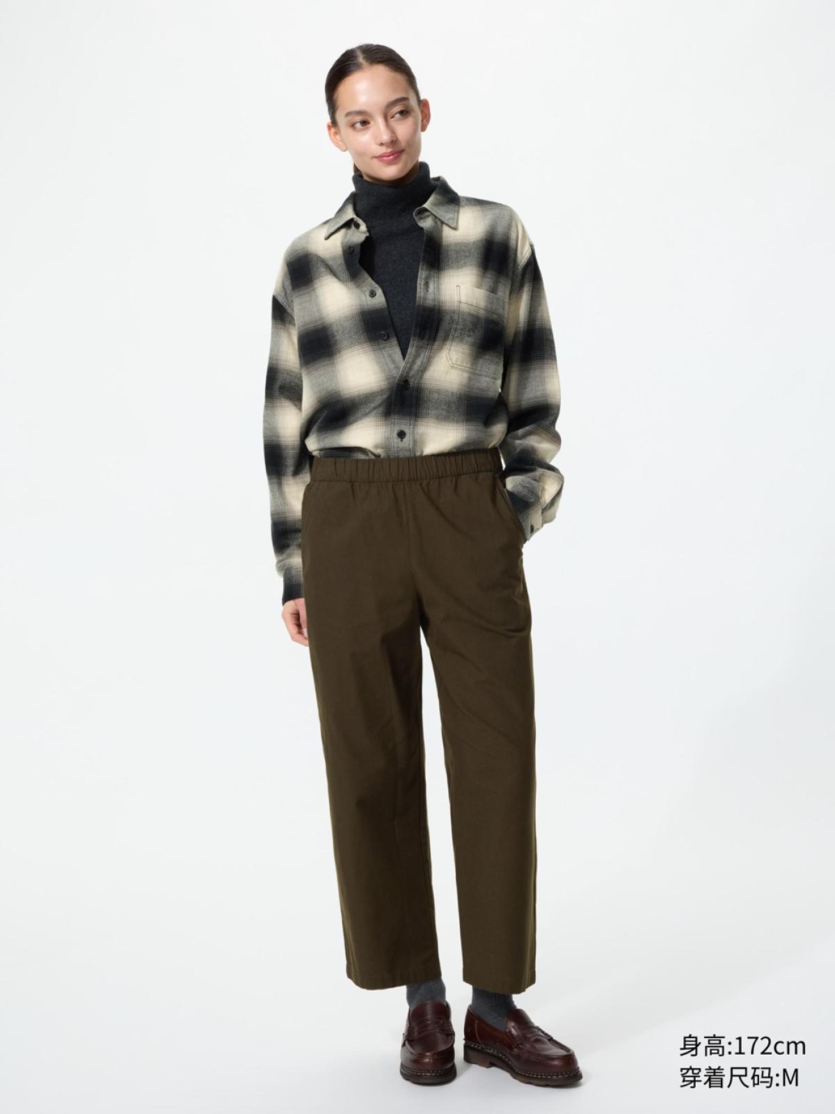 UNIQLO Хлопковые укороченные брюки
