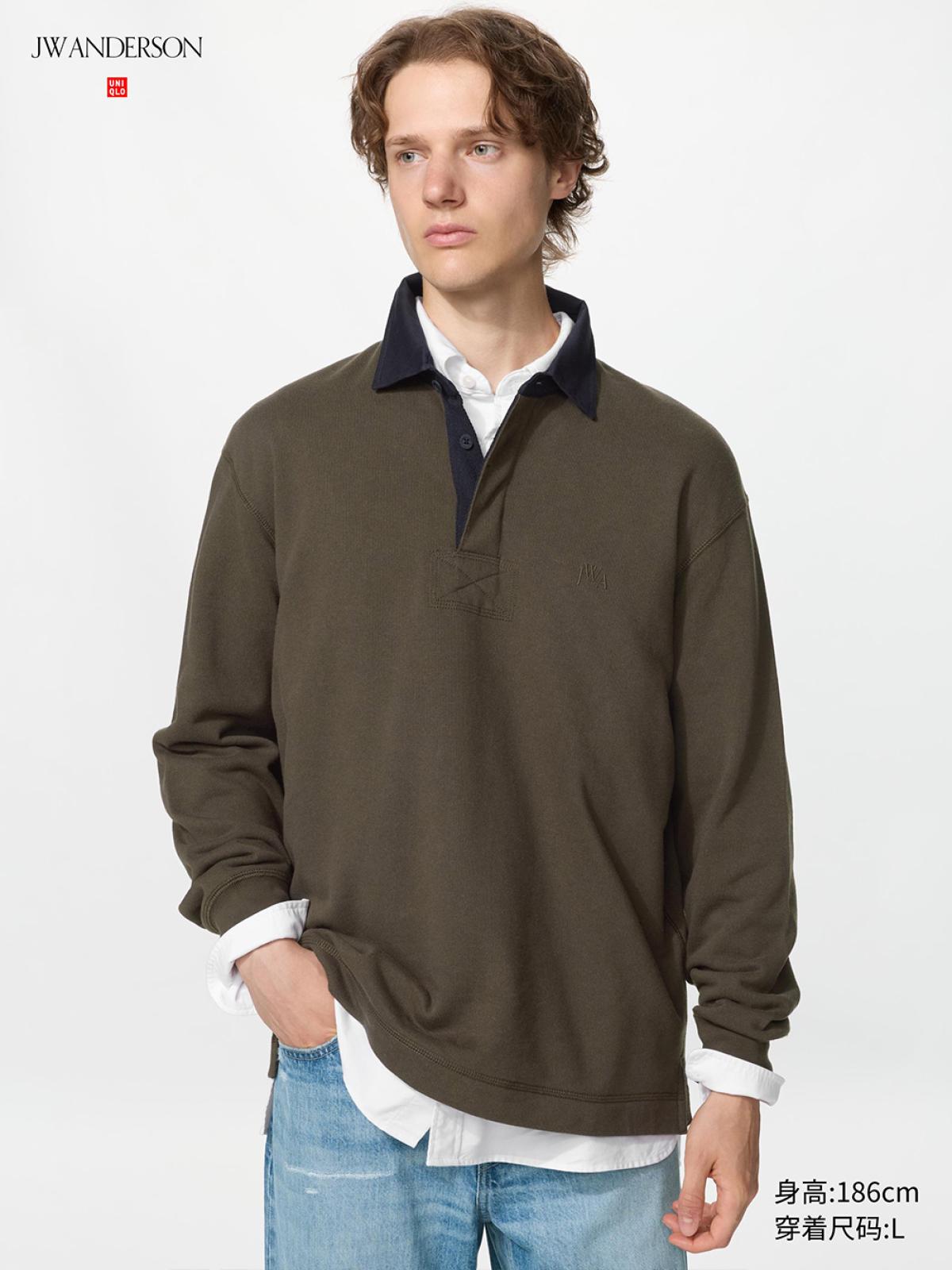UNIQLO Поло повседневное, длинный рукав